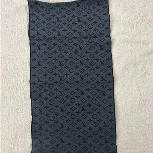 Louis Vuitton Dark Gray Monogram Pencil Skirt